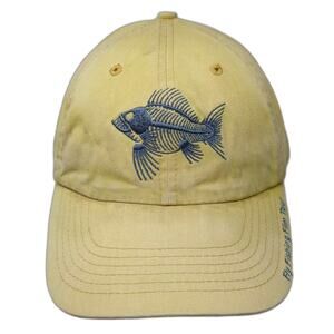 fishpond Baseball Cap Yellow Blue OS Fish Skeleton Fly Fishing Film Tour Hat
